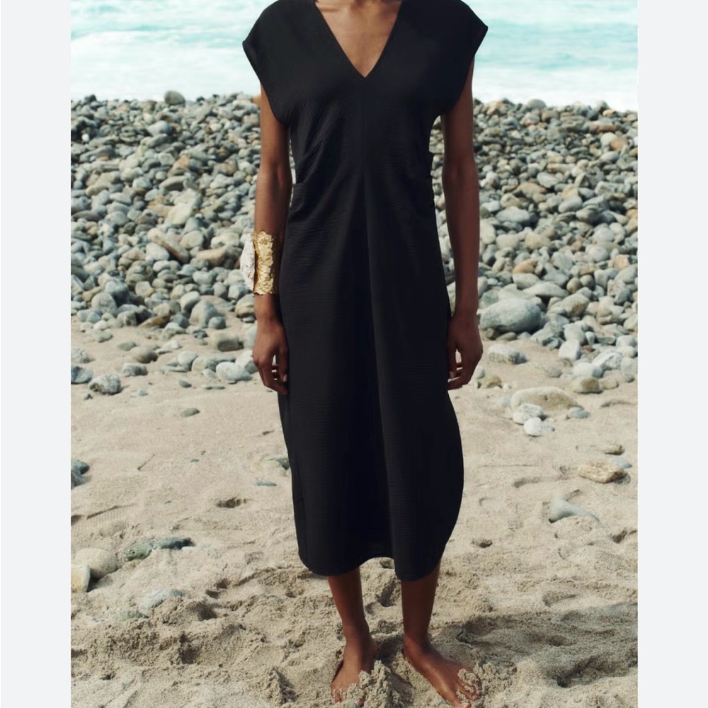 Zara Gray Sleeveless Dress